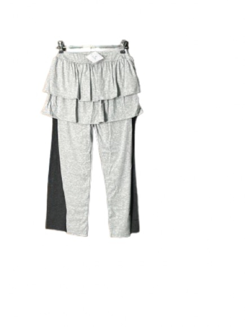 NWT Cooraby Girls' Gray and Black Ruffle Skort Leggings Set Size 11/12